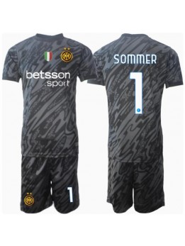 Inter Milan Yann Sommer #1 Målvakt Replika Tredje Kläder Barn 2024-25 Kortärmad (+ byxor)
